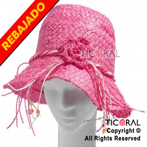 SOMBRERO RAFIA C/APLIQUE HS2680 x 1
